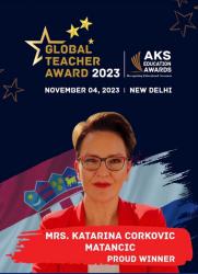 Učiteljica Katarina Ćorković Matančić dobitnica prestižne nagrade Global Teacher Award 2023