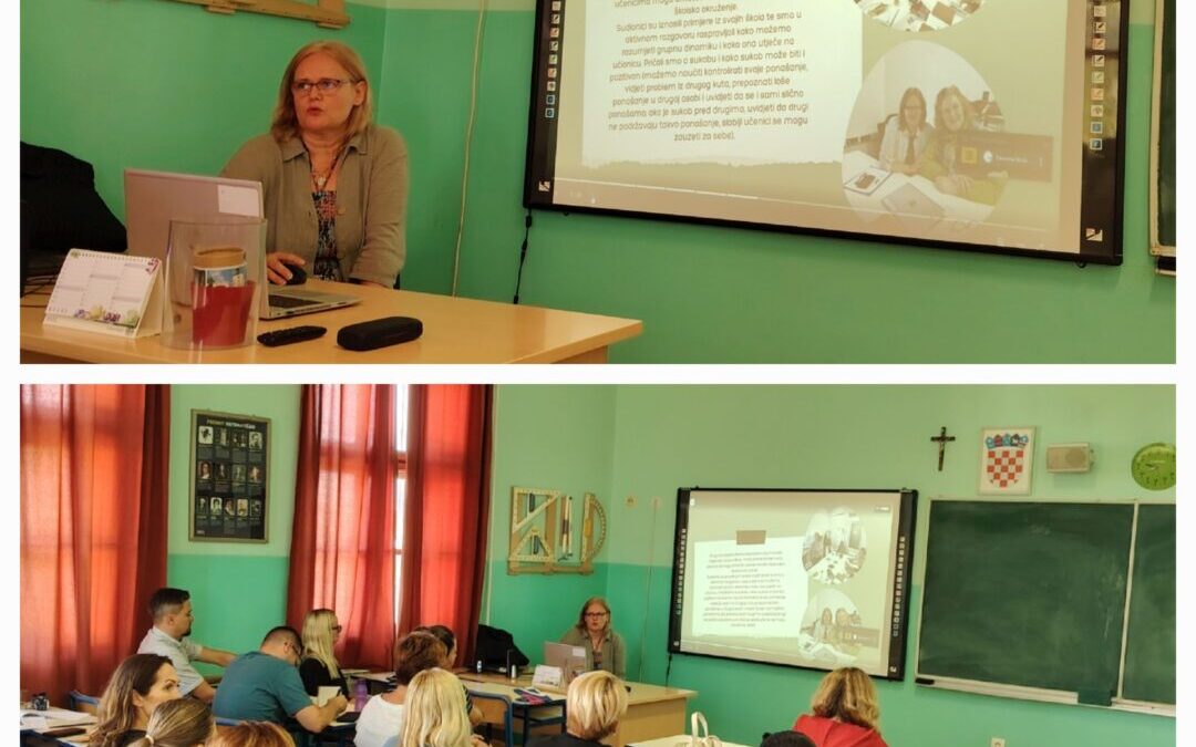 Put prema razumijevanju i zajedništvu – predstavljanje primjene znanja na Učiteljskom vijeću sa Erasmus+ seminara “Conflict Management, Emotional Intelligence and Bullying Prevention” u Barceloni