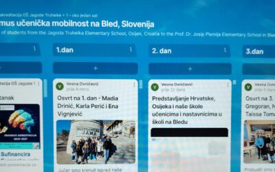 Padlet ploča aktivnosti Erasmus učeničke mobilnosti na Bled