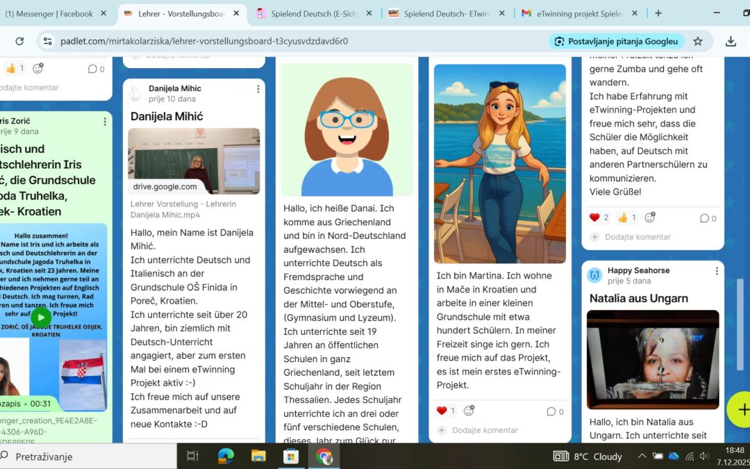 Spielend Deutsch – eTwinning projekt na njemačkom jeziku s vršnjacima diljem Europe