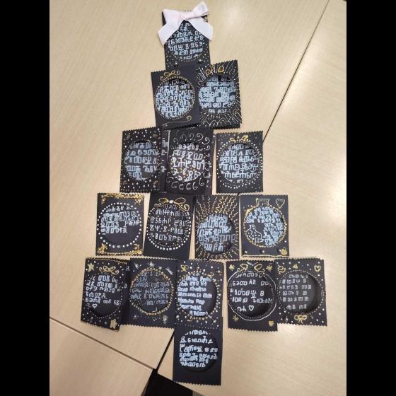 Izrada glagoljičkih čestitki za partersku školu