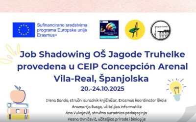 Prezentiranje na UV Job shadowing mobilnosti u CEIP Concepción Arenal u Vila-Real u Španjolskoj, od 20. do 24. listopada 2025
