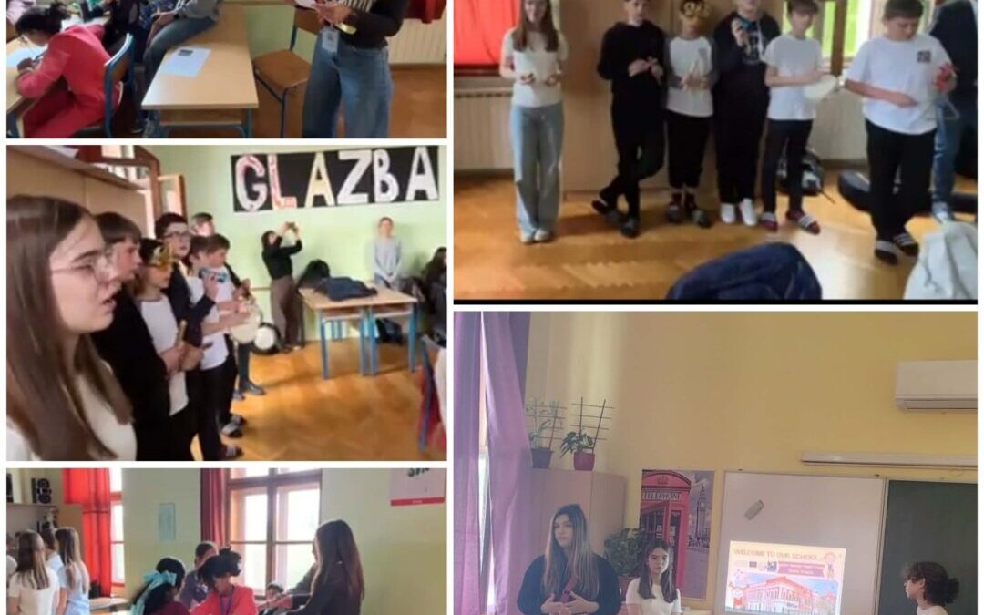 Erasmus radionica za partnere iz Italije i Španjolske- spoj engleskog jezika i glazbene kulture