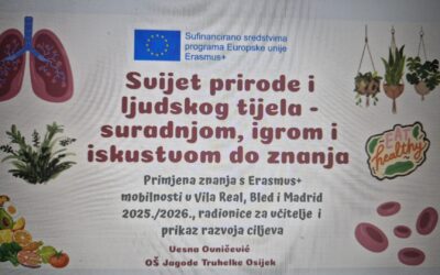 “Svijet prirode i ljudskog tijela – suradnjom, igrom i iskustvom do znanja” predstavljanje primjene znanja na Učiteljskom vijeću sa Erasmus+ mobilnosti