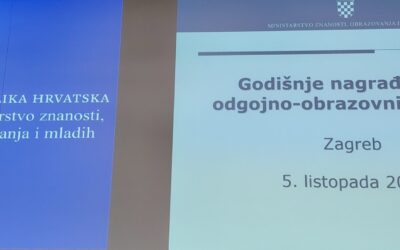 Uspjeh naših djelatnika: Ministarstvo znanosti, obrazovanja i mladih nagradilo najuspješnije odgojno-obrazovne djelatnike